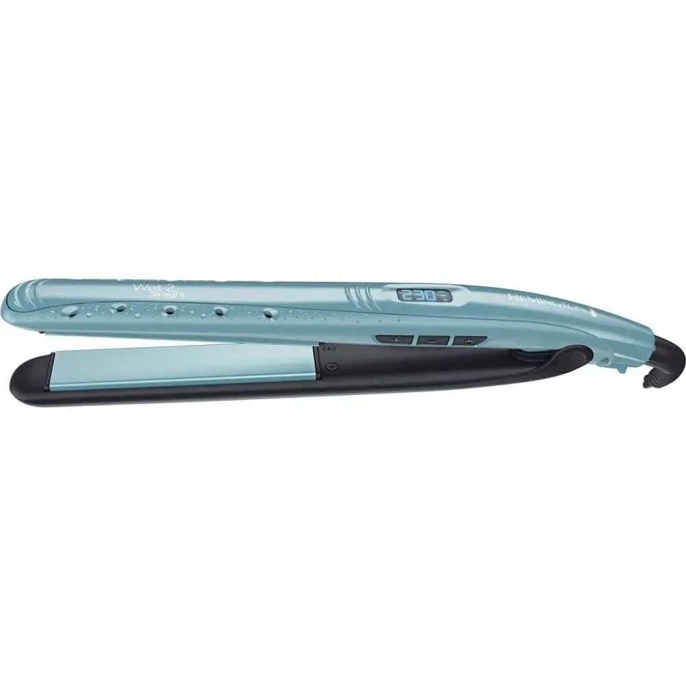 Випрямляч Remington Wet 2 Straight, 47 Вт, температурних режимів 10, 140-230С, дисплей, кераміка, титан, бірюзовий - фото 2
