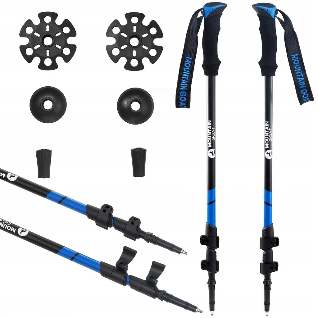 Трекінгові палиці Mountain Goat Peak+ 60-135 см MG0005 Black/Blue (P-5907739318268) - фото 12