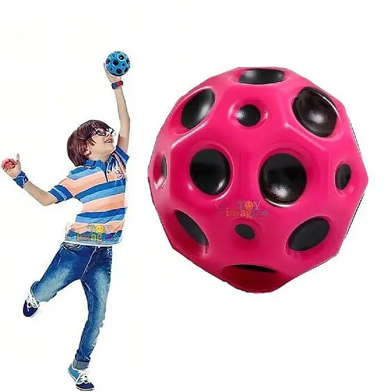 Антигравітаційний м'яч Like Sun Gravity Ball 7 см силіконовий м'яч-стрибунець антистрес для дітей і дорослих рожевий (SKU-191.3) - фото 3