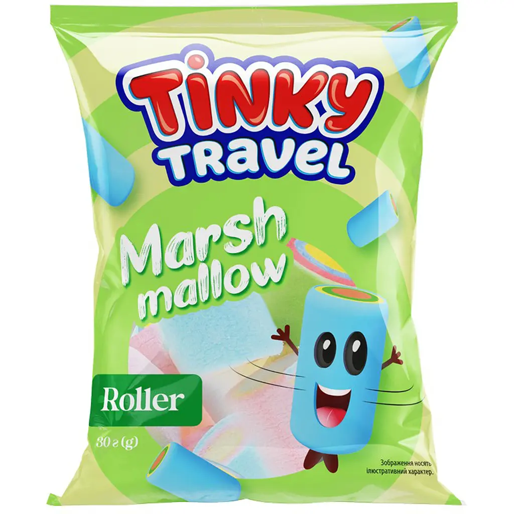 Цукерки желейні Tinky Travel Marshmellow Roller 30 г