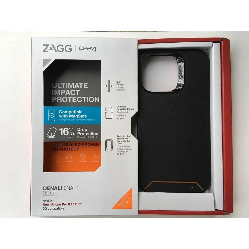 Противоударный чехол Gear4 Denali MagSafe для iPhone 13 Pro (6.1") Black (702008216) - фото 8