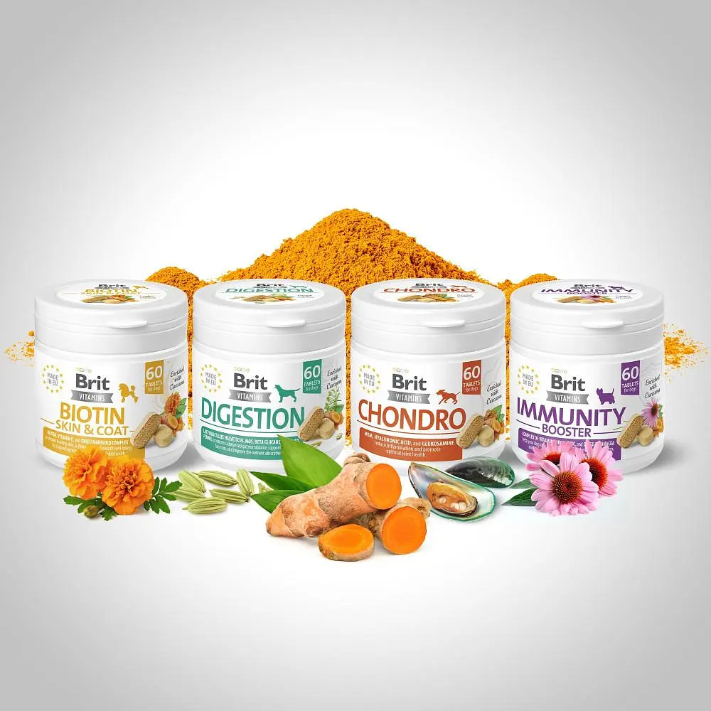Витамины для собак Brit Vitamins Immunity Booster 120 г для иммунитета, 60 таблеток - фото 8