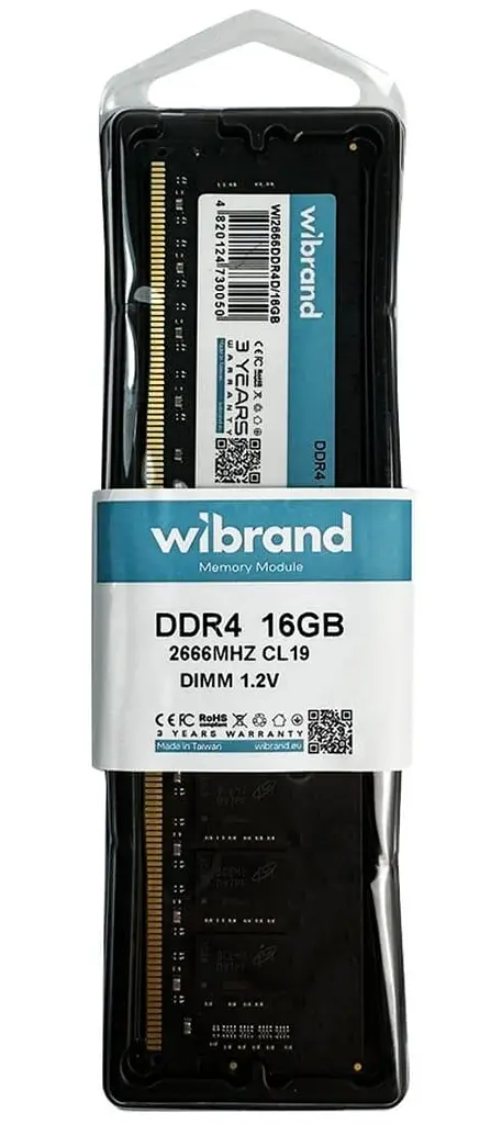 Модуль пам'яті Wibrand DDR4 16GB 2666MHz CL19 (WI2666DDR4D/16GB) - фото 3