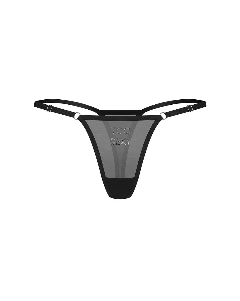Стринги Obsessive Violami Too Sexy L/XL (черный) - фото 15