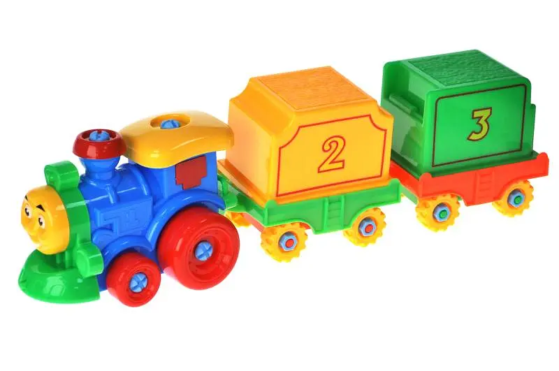 Іграшковий поїзд каталка з вагонами Transport Train 8681 в упаковці р.43x10,5x14 см YG Toys - фото 5