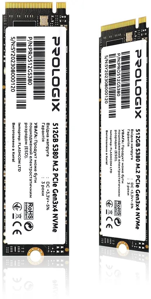 Накопичувач SSD 512GB Prologix S380 M.2 2280 PCIe 3.0 x4 NVMe TLC (PRO512GS380) - фото 3