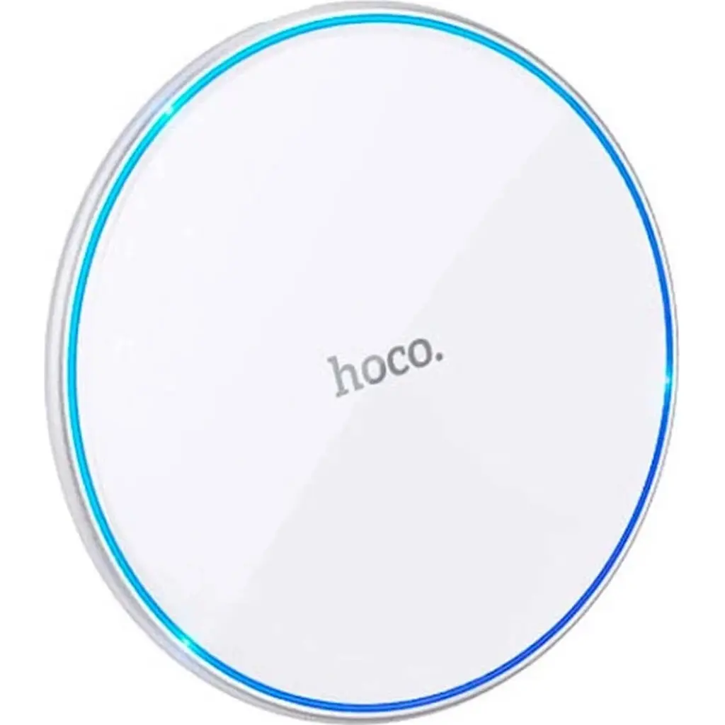 Бездротовий зарядний пристрій Hoco Easy Wireless Charger CW6 Pro White [103862] - фото 2