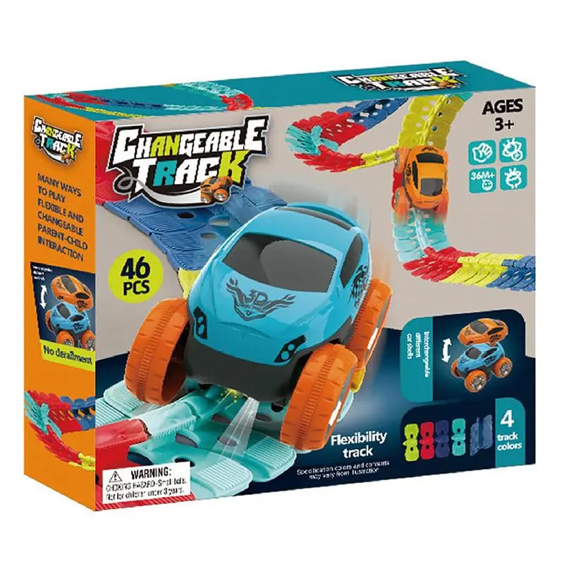Интерактивный трек с инерционной машинкой SHT 088 Changeable Trak (46pcs/1CAR) Colorful Epik - фото 3