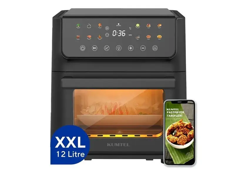 Мультипіч (аерофритюрниця) KUMTEL HAF-10 Black - фото 3