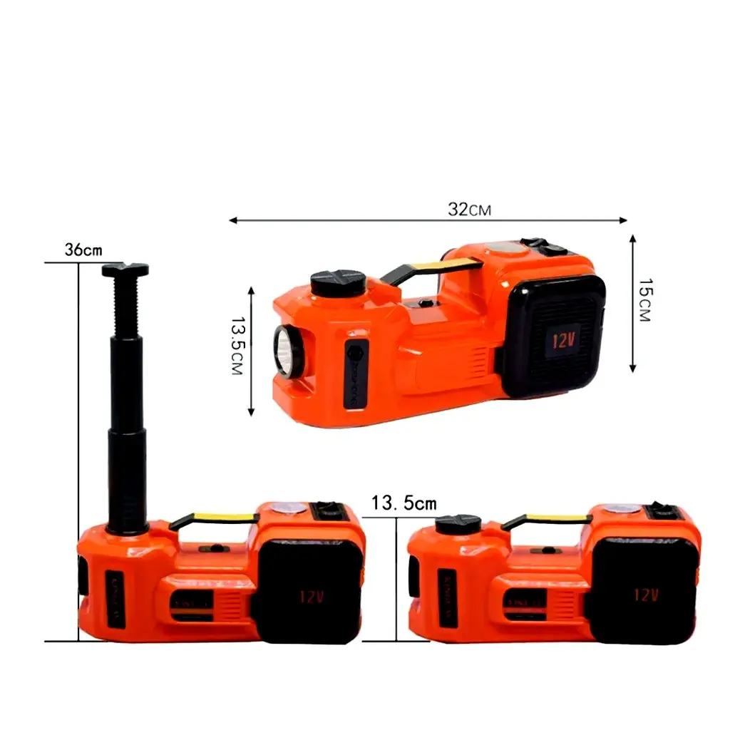Електричний домкрат 12V 3в1 з компрессором та ліхтарем ( 5 тонни, 180W) вбудованим насосом для підкачки шин - фото 4