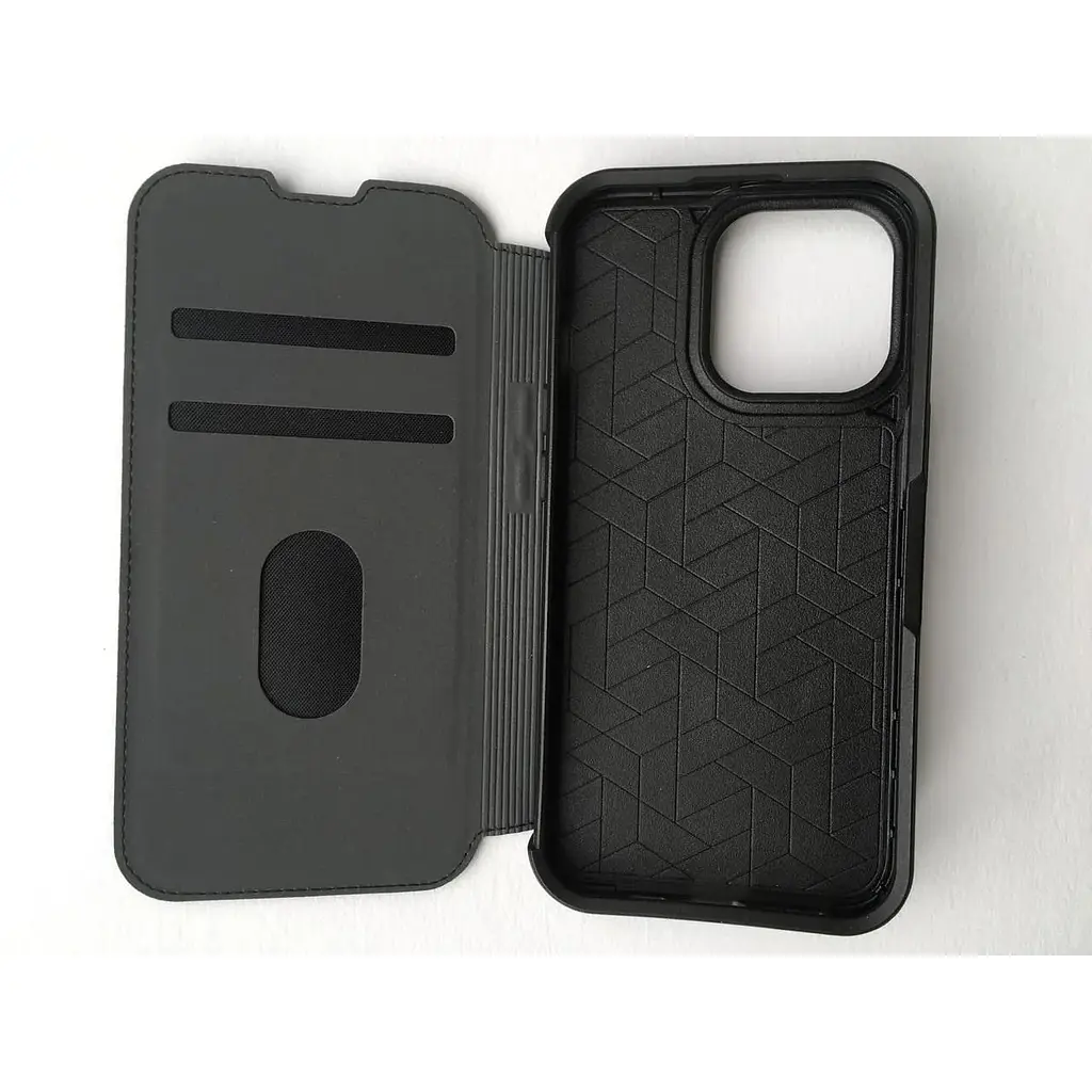Оригинальный чехол книжка OtterBox Strada кожаный противоударный для iPhone 13 Pro Black (77-85796) - фото 2