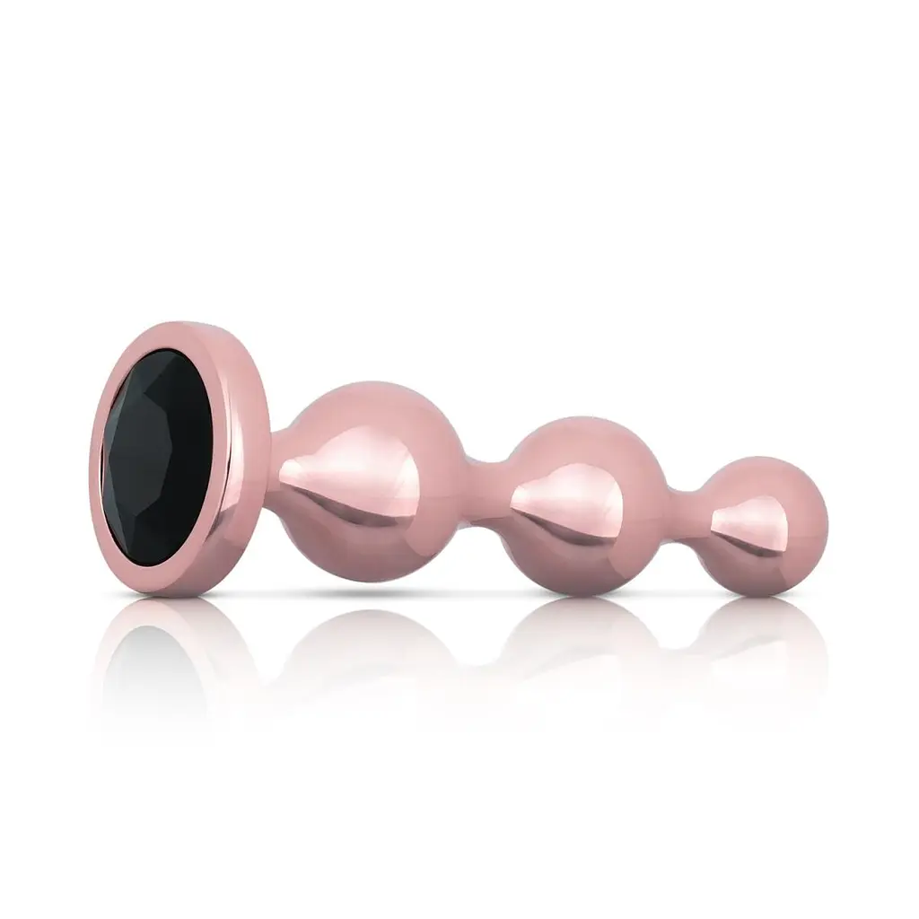 Набір анальних іграшок Rosy Gold - Metal Butt Plug Set 3 Pieces SX3070 104328 - фото 3