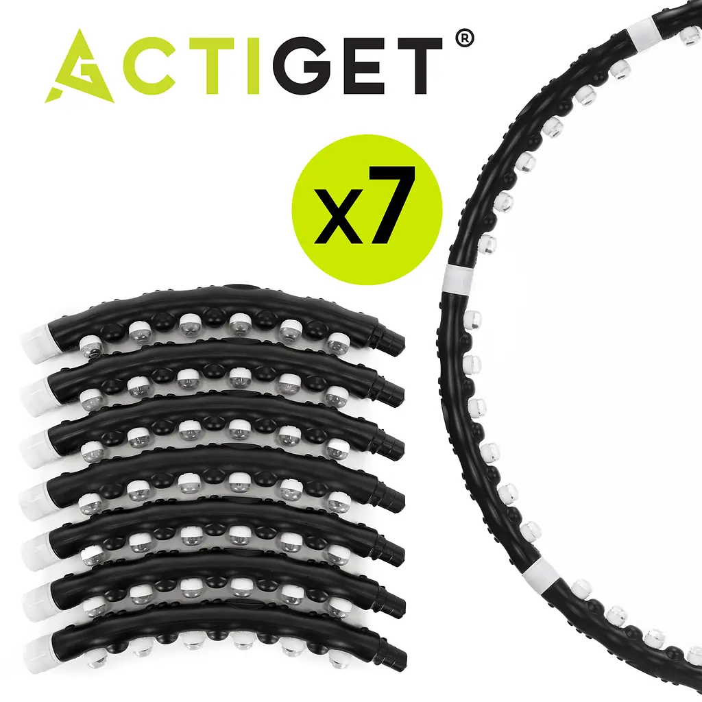 Обруч для талії Actiget (хулахуп) масажний, складний 92 см 1 кг ACT0134 Black - фото 6