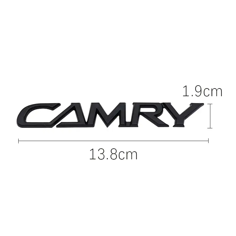 Емблема напис Camry (для Toyota) 138х19 мм Чорна на скотчі Пластик (Завод) - фото 2