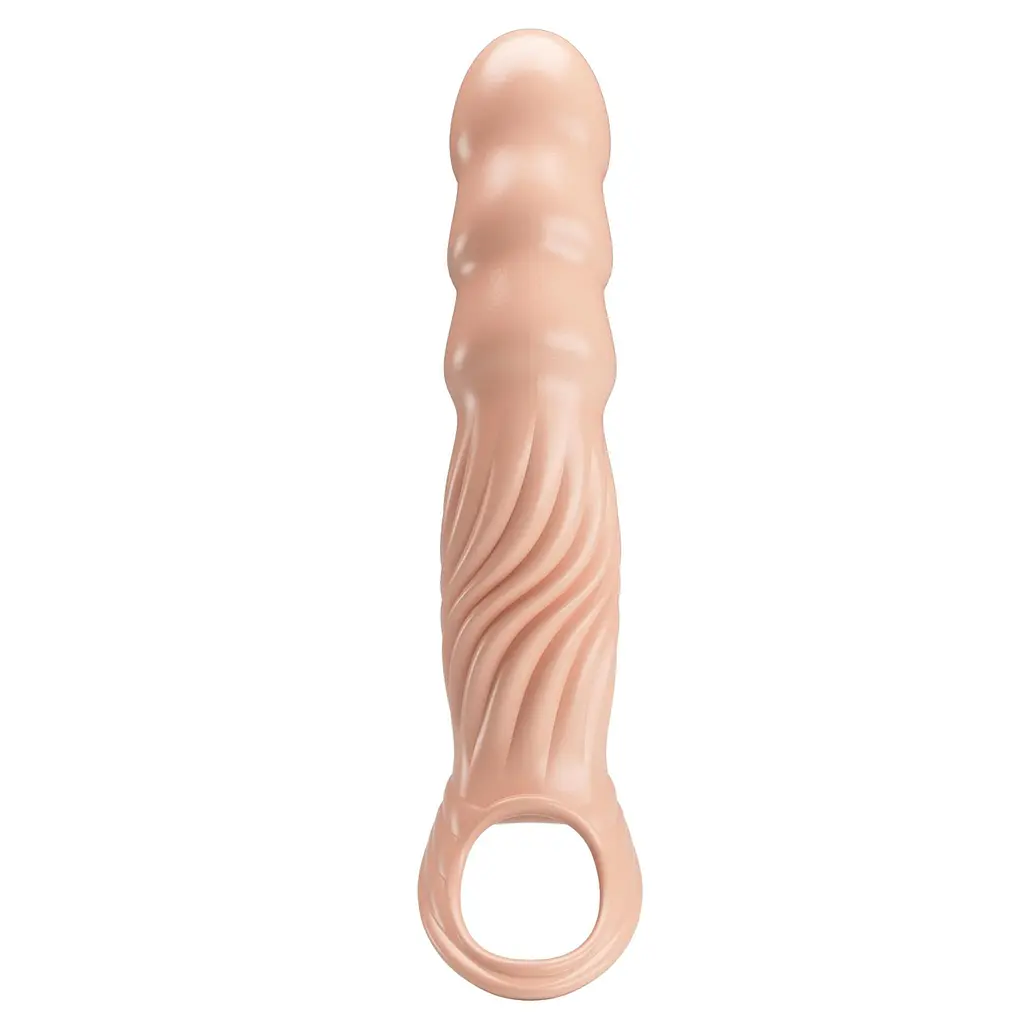 Насадка на пеніс Pretty Love 3.0" Adjustable, 24 см (тілесний) - фото 4