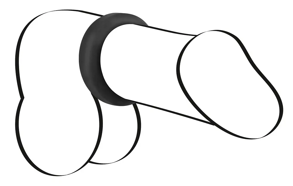 Ерекційне кільце Black Velvets Cock Ring 2.6 см чорний - фото 10