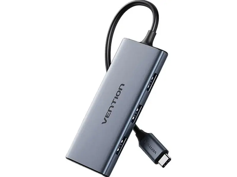 USB-хаб + картридер Vention 6-in-1 0.15м Silver (TOOHB) - фото 3