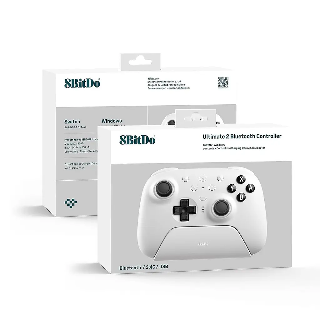 Геймпад 8BitDo Ultimate 2 Bluetooth Switch, Switch 2, ПК з Windows, TMR, Еффект Холла Білий - фото 10