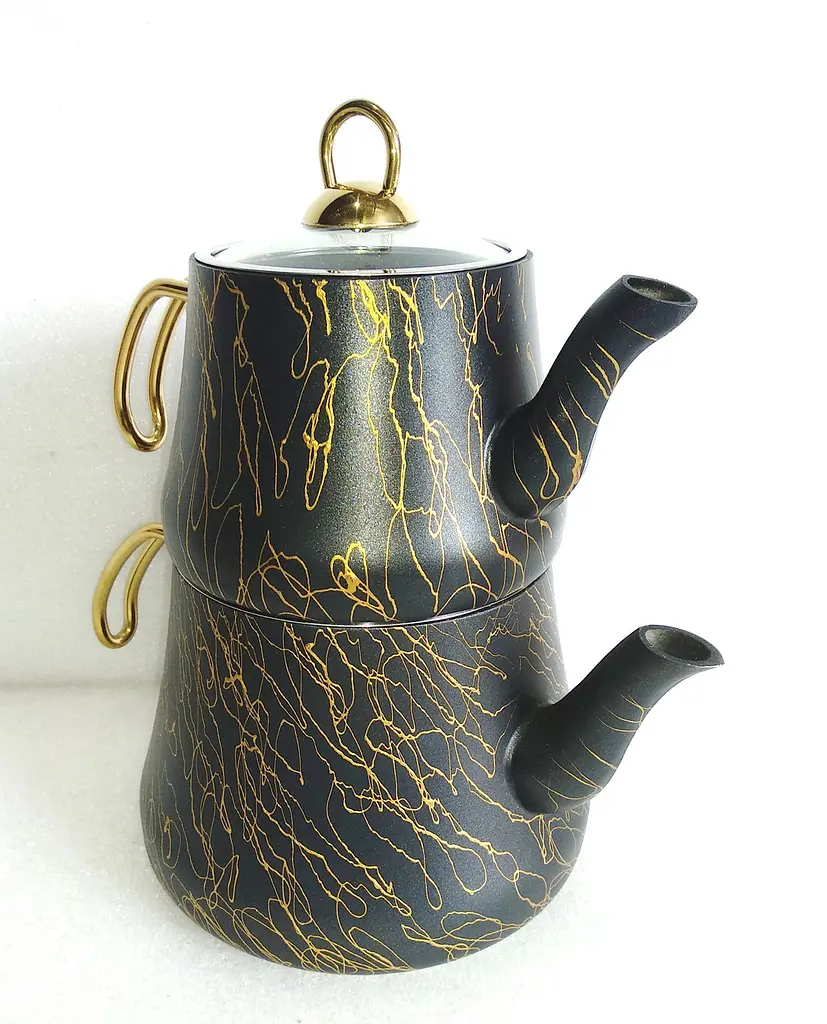 Двоярусний чайник O.M.S. Collection 8204-L Gold (1,2/2,5 л.) - фото 2