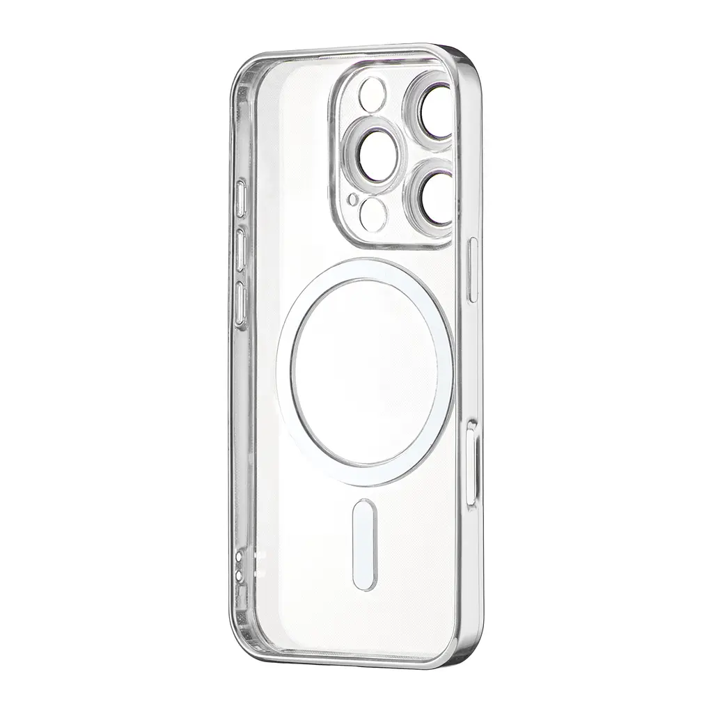 Чохол Ductil Metallic Edge with MagSafe (Protected Camera & Lens) iPhone 16 Pro Silver - фото 3