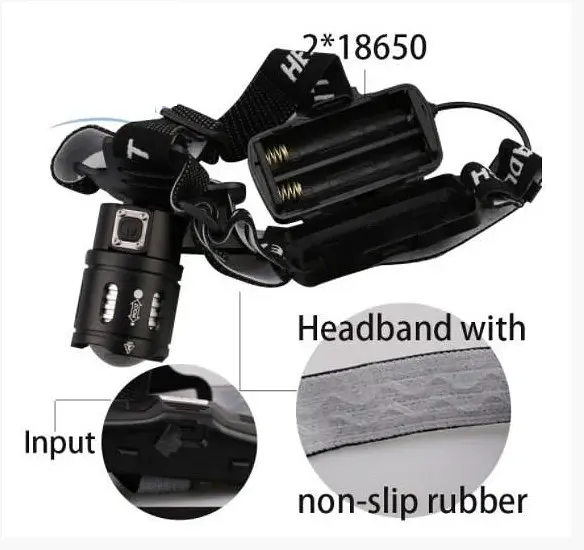 Налобный фонарь T6006 светодиод XHP50 - фото 6
