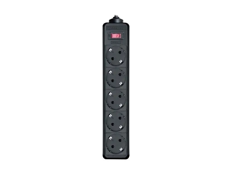 Мережевий фільтр-подовжувач REAL-EL RS-6 PROTECT USB 5m black (EL122300018)
