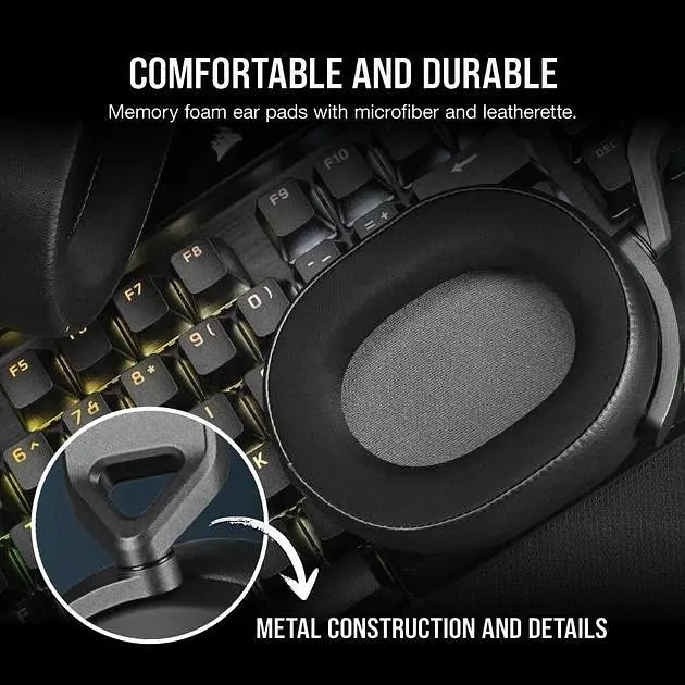 Навушники Corsair HS65 Surround Carbon (CA-9011270) - фото 7