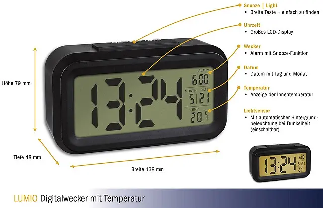 Годинник настільний TFA Lumio 60201801 - фото 4