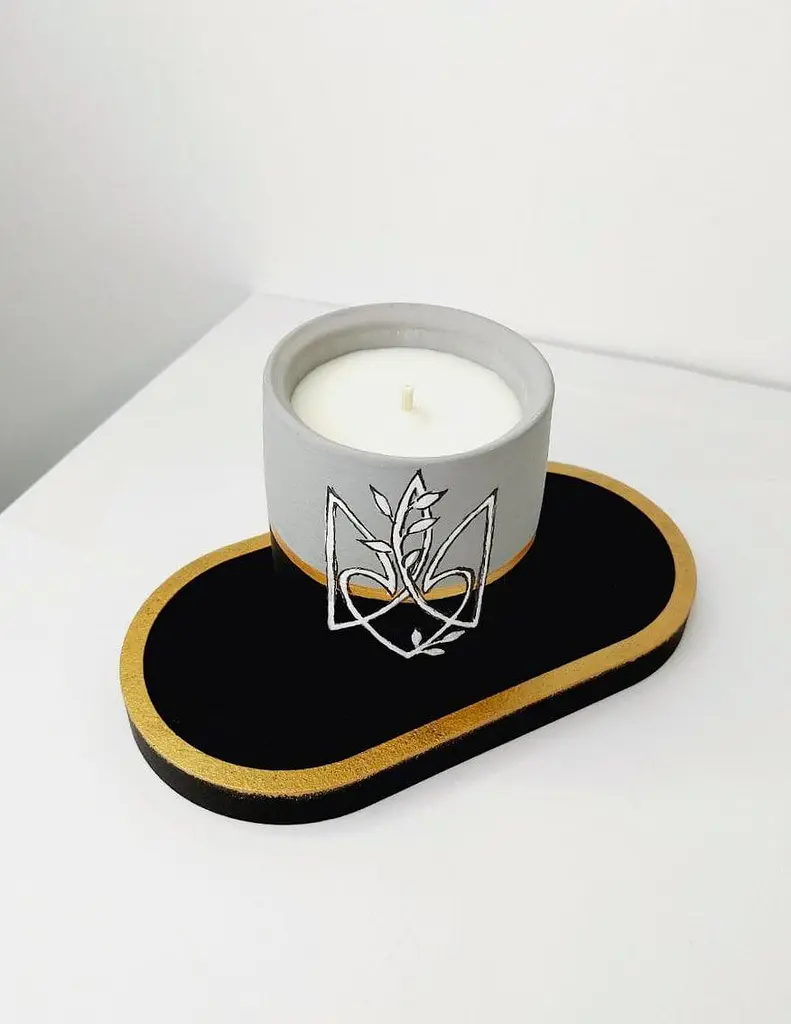 Еко набір Svich Shop: свічка + підставка з бетону - фото 4