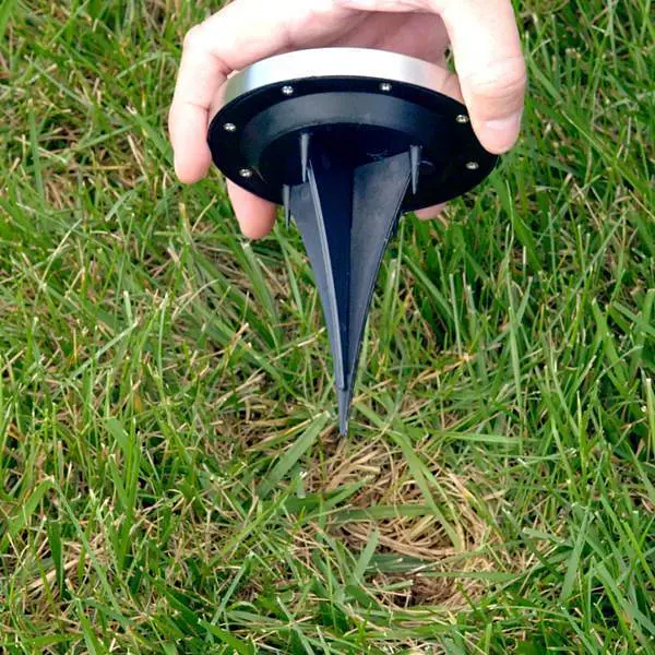 Комплект садових світильників на сонячній батареї Solar Disk Lights, 4 шт ∙ Вуличні ліхтарі з датчиком світла - фото 5