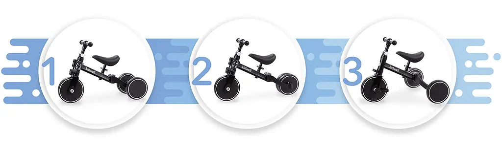 Дитячий велосипед Kidwell Pico 3 в 1 black (5901130084197) - фото 9