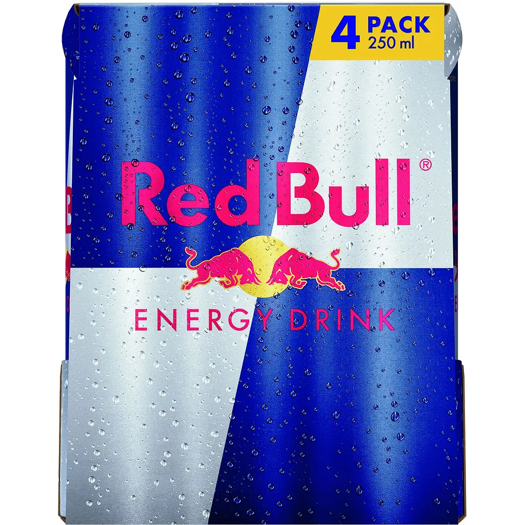 Набор упаковка энергетического напитка Red Bull среднеалкогольный безалкогольный 4 шт. х 250 мл - фото 2
