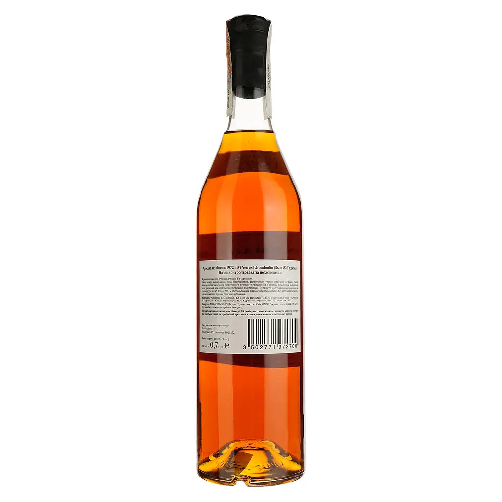 Арманьяк Veuve J.Goudoulin Bas Armagnac 1985 40% 0.7 л у подарунковій коробці - фото 3