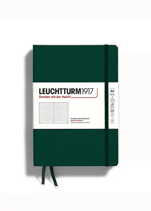 Блокнот Leuchtturm1917, Середній, Forest Green, Крапка (367255) - фото 7