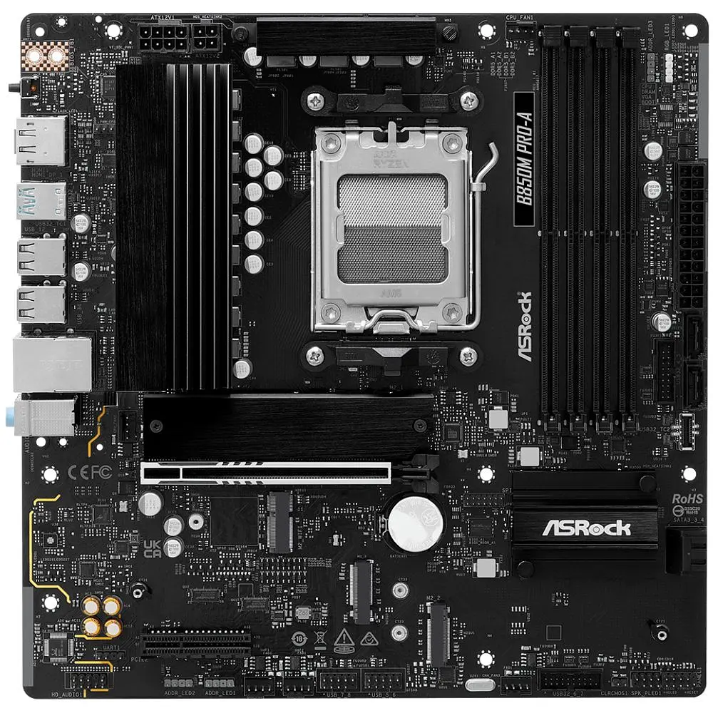 Материнська плата ASRock B850M Pro-A (AM5/B850, 4*DDR5, PCIex16, HDMI/DP, 4xSATA,3xM.2, 2.5GLan, mATX) (B850M Pro-A) - фото 6