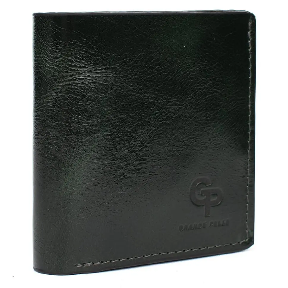 Портмоне Lettera с монетницей зеленый Алькор GRANDE PELLE 10х10х2.5 см acs0032119 - фото 3