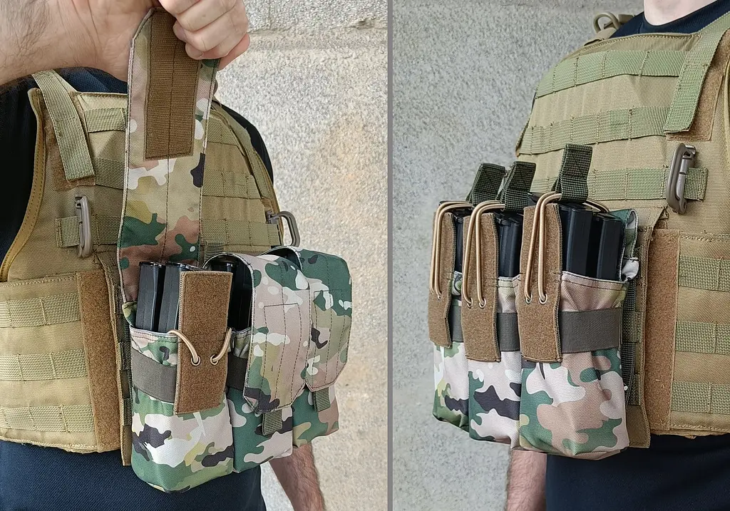 Підсумок під 6 магазінів АК/РПК потрійний мультикам (MOLLE, підсумок на розгрузку, жилет, РПС) - фото 2