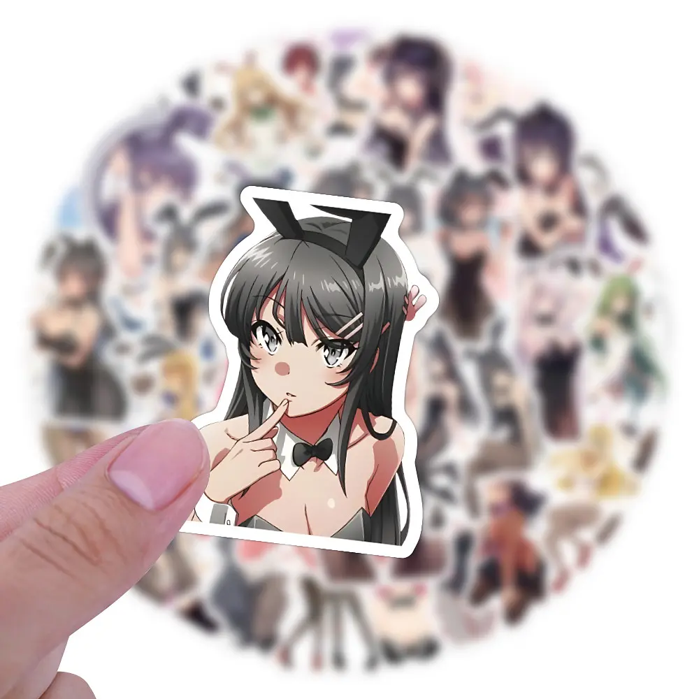 Стікерпак Цей дурних свин Набір наклейок GeekLand Rascal Does Not Dream of Bunny Girl Senpai 60 штук - фото 4