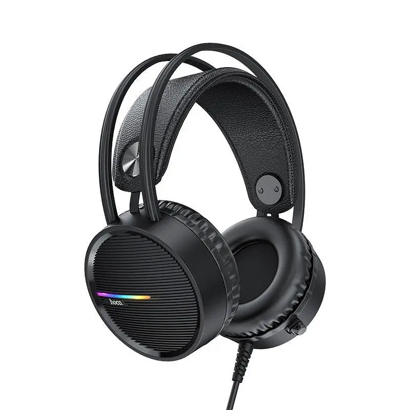 Навушники Hoco ігрові W100 Touring GAMING Headset 5-колірна підсвітка LED - фото 3