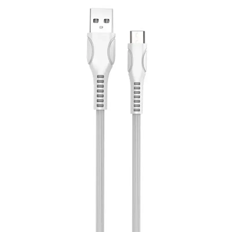 Дата кабель USB 2.0 AM to Micro 5P 1.0m line-drawing white ColorWay (CW-CBUM028-WH) - фото 2