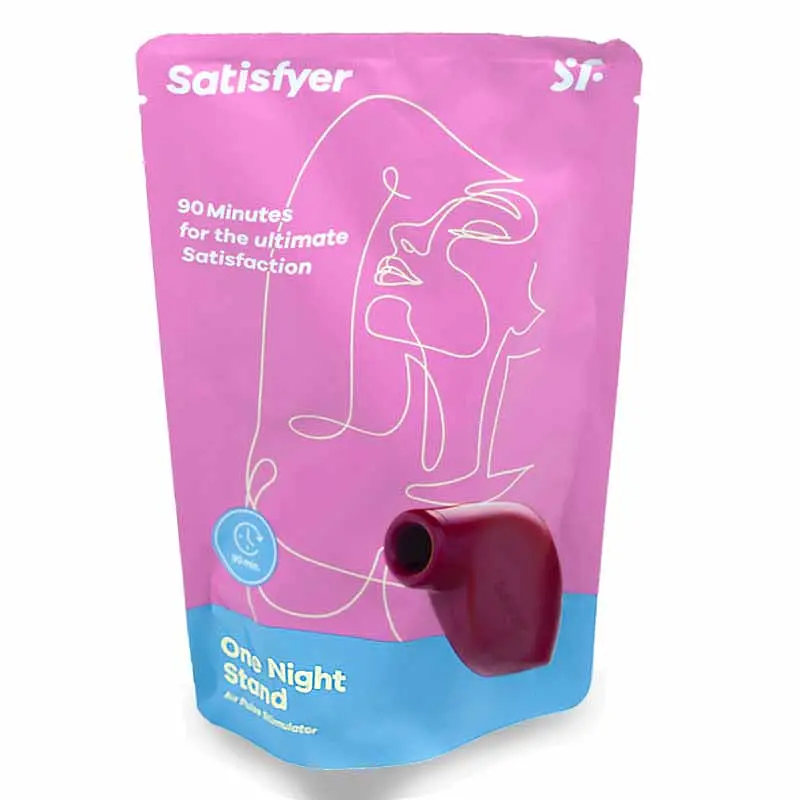 Стимулятор Satisfyer One Night Stand Вакуумний клітора, одноразовий, 7.2х3.2 см пурпурний - фото 5