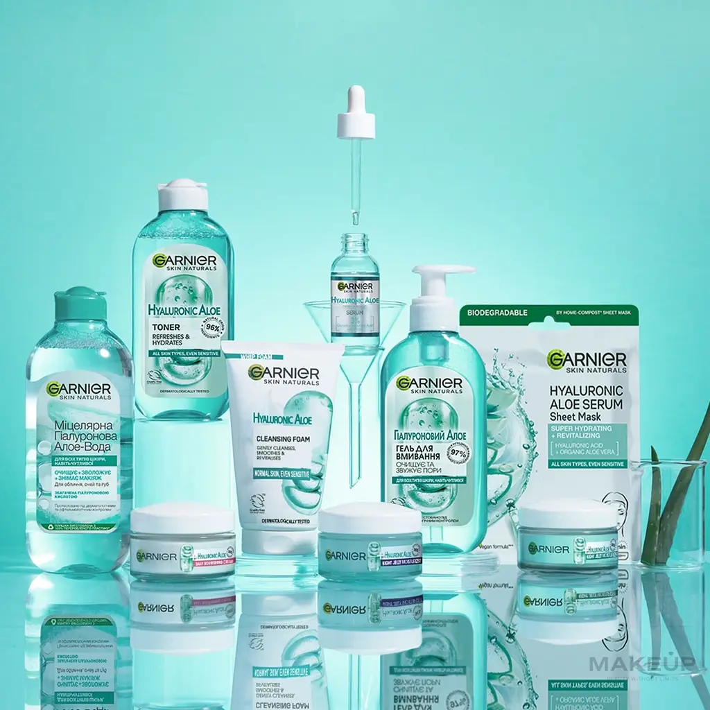 Зволожуючий нічний гіалуроновий алое-гель Garnier Skin Naturals для всіх типів шкіри обличчя, 50 мл - фото 9