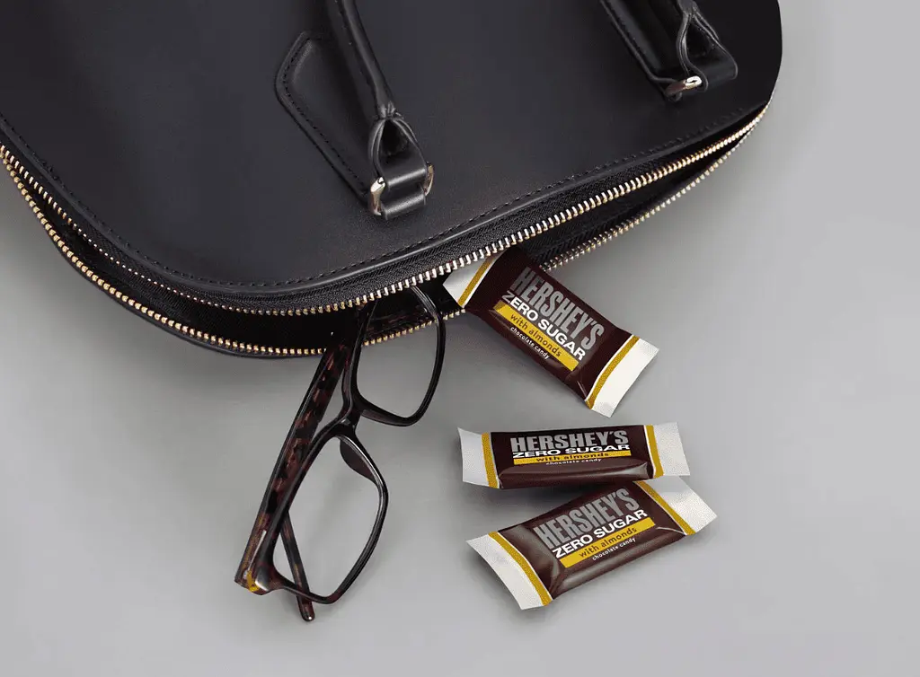Шоколадні цукерки Hershey's Zero Sugar Chocolate with Almonds Candy 144г - фото 6