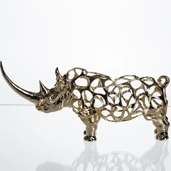 Декоративна фігурка Yiwu Rhinoceros 23х6х10 см металева статуетка колекційна для дому декор на камін HP-7-22 - фото 4