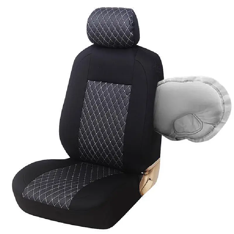 Автомобільні чохли B LUXE MAX Велюр під Алькантару (5 Підголівників) Червоний Ромб - фото 3