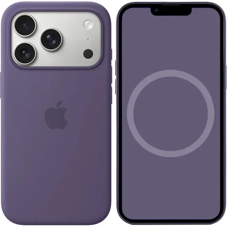 Чохол Silicone Case with Button, Animation & MagSafe для Apple iPhone 17 Pro Max Purple Frog AAA [153246] - фото 5