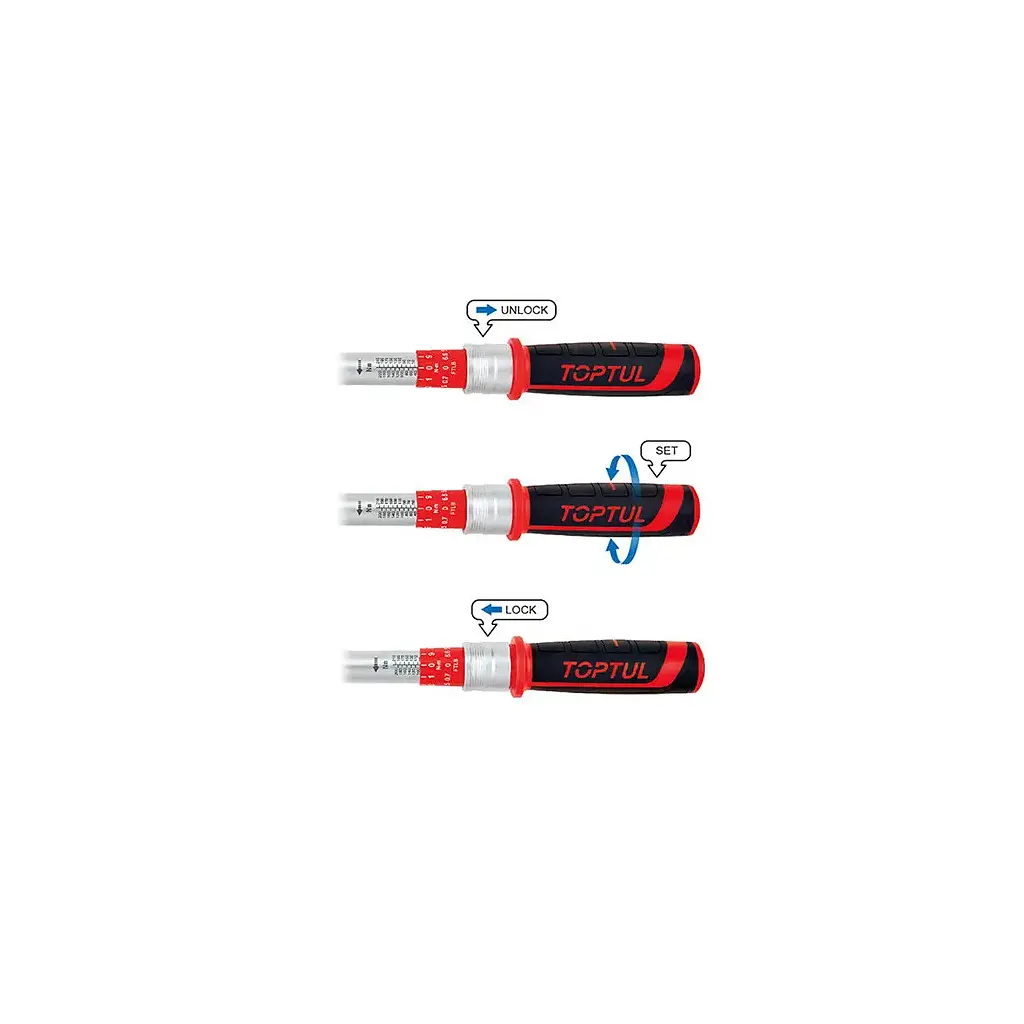 Ключ динамометричний Toptul 1/4" × 295 мм, 5–25 Н·м (ANBV0803) - фото 2