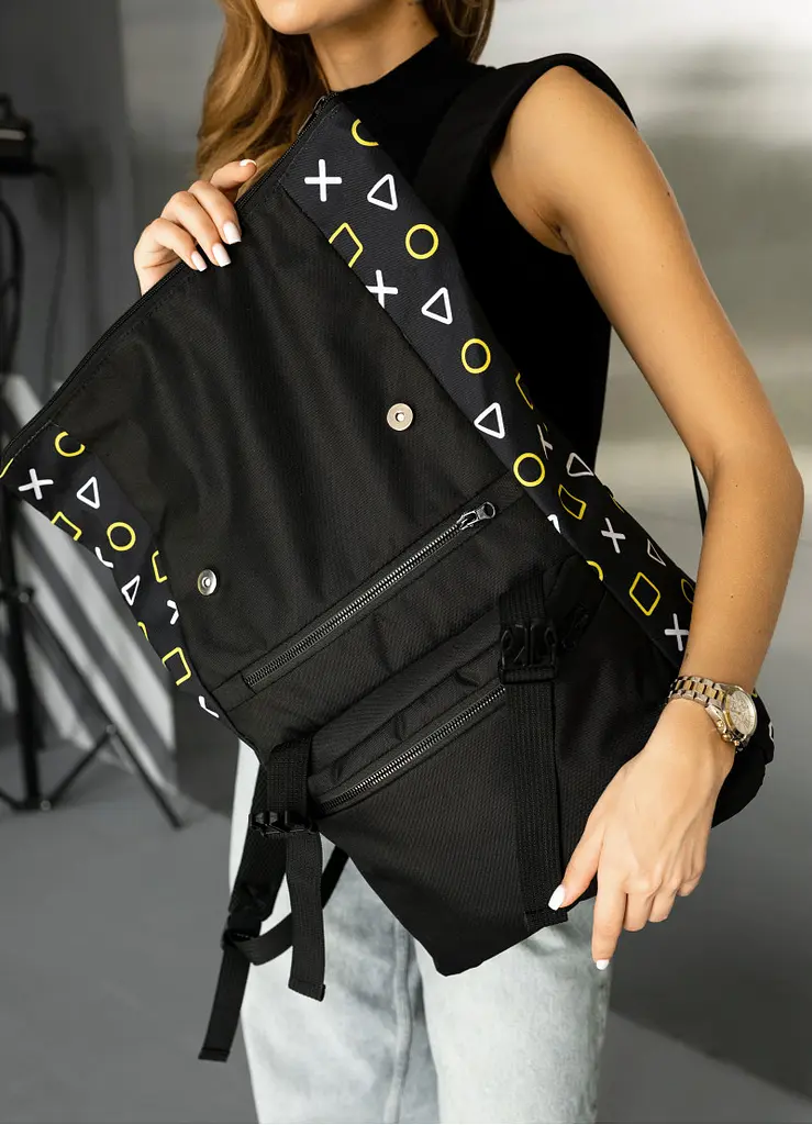 Женский рюкзак Sambag Roll Top черный оксфорд 41 х 30 х 16 см (24238731) - фото 3