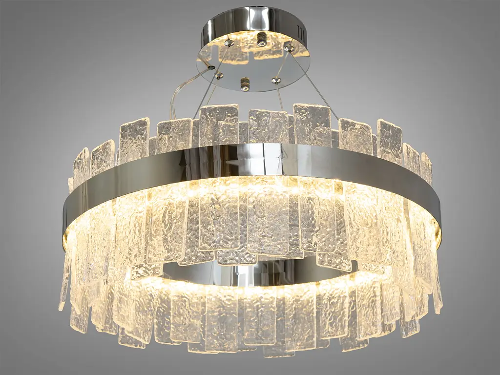 Представительская новинка, хрустальная лед люстра на тросах, 110 Вт, хром - фото 3