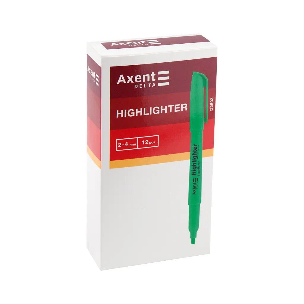 Маркер Axent Highlighter D2503, 2-4 мм клиноп. рожевий (D2503-10) - фото 2